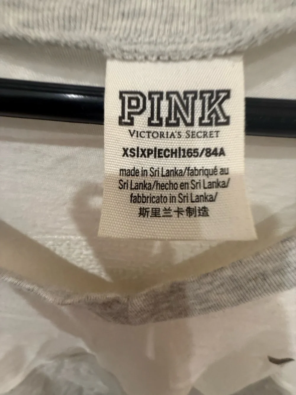 Victoria's Secret Sequin Dog Long Sleeve Top in White and Gray - Picture 6 of 6